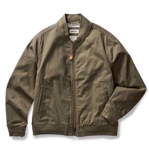 Taylor Stitch The Bomber Jacket in Fatigue Olive Dry Wax — pristine condition